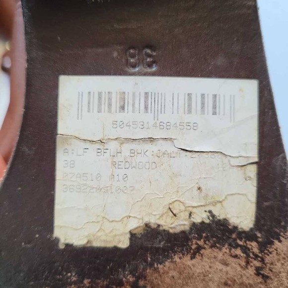 Burberry Womens Riding Boots Brown Leather Buckles Knee High Flat Lace U… - Picture 11 of 12